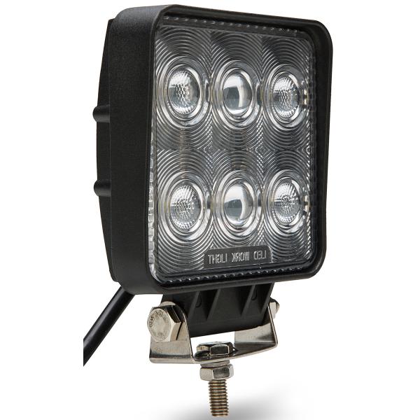 7D 10-30V high quality 18W PC lens Black led offroad work light 4x4 HCW-L18286 7D