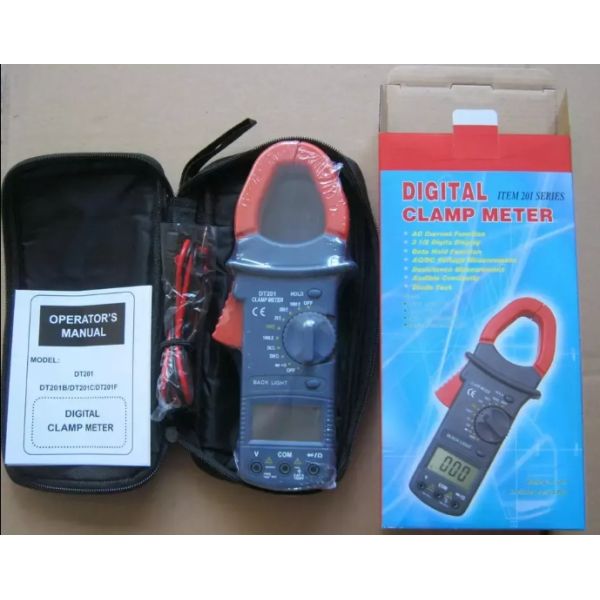 2-1000V Measuring Voltage Range DT201 Digital Clamp Meter With Data Hold Super Big