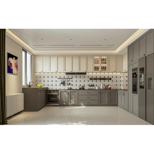 Ensemble de meubles de cuisine modulaires en chêne, couleur bois clair, sur mesure et prêts à l'emploi