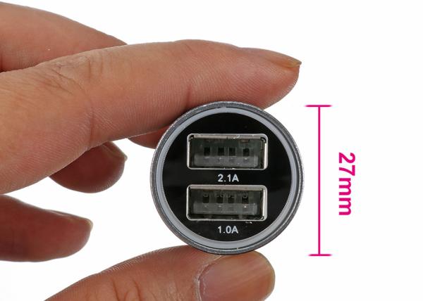 High Glossy Car Charger Adapter Aluminum Alloy Bottom Cover Led, Indicator Fast Charger 3.1A