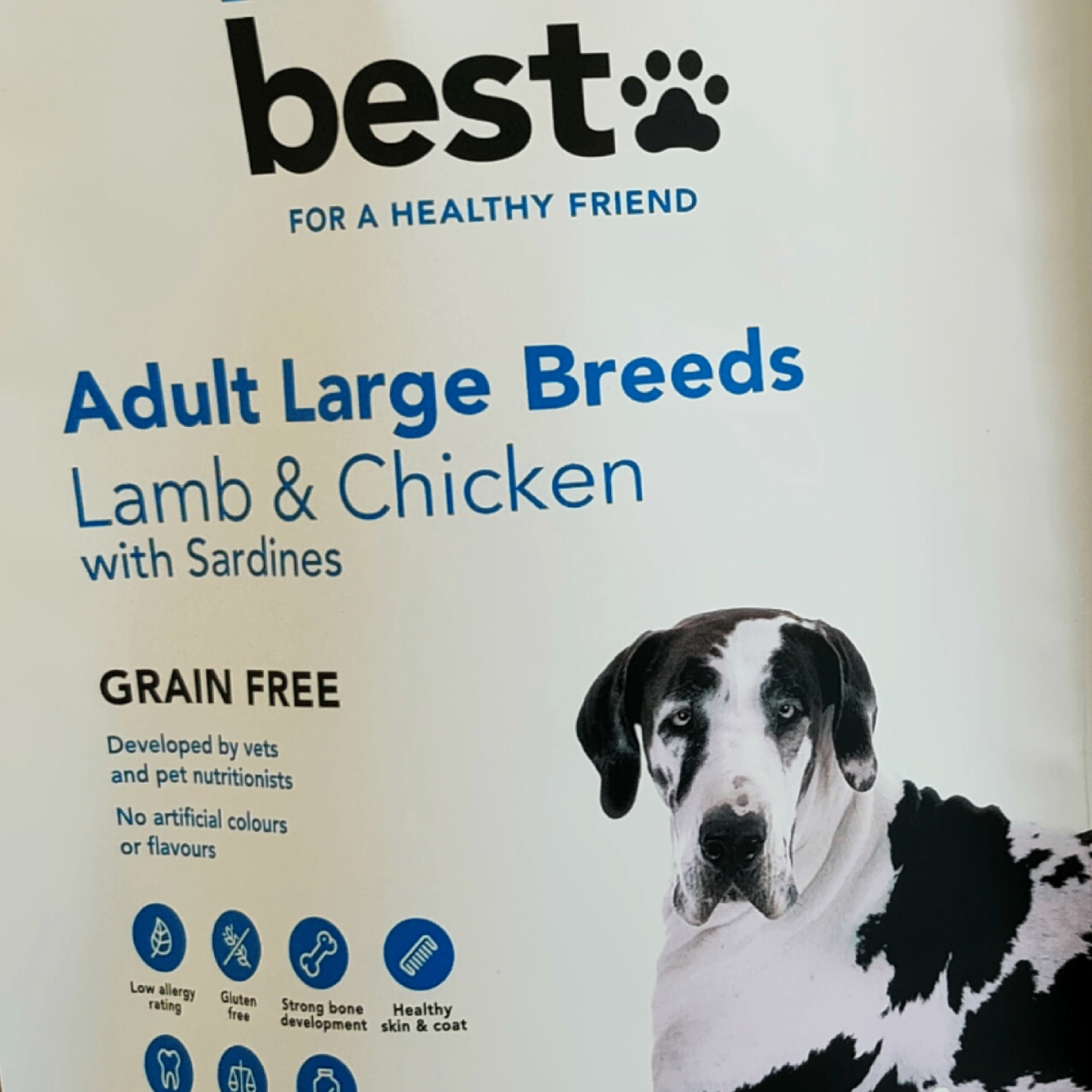 High Barrier Aluminum Foil Doypack Pouches With Easy Tear Ziplock | Custom Printed Stand Up Dog Treat Pouches For Adult Large Breed Grain Free Lamb Chicken Sardine Kibble OEM