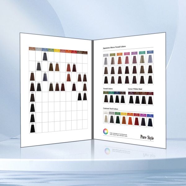 Nuancier de couleurs professionnelles Purestyle pour cheveux - 47 couleurs pour salons