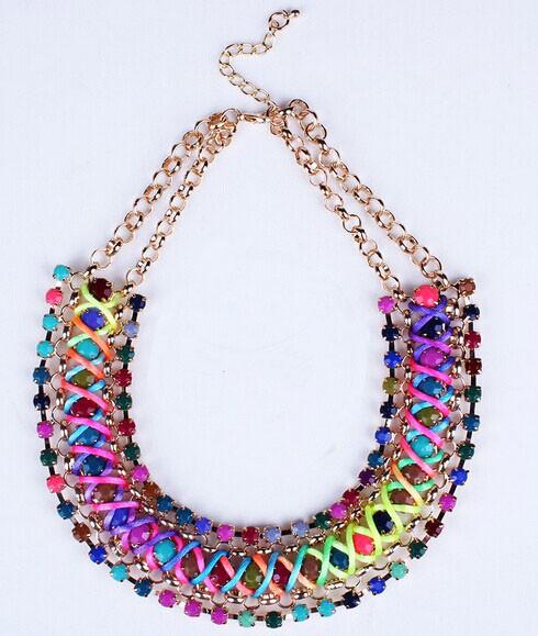Punk retro style hand-woven necklace clavicle chain necklace exaggerated