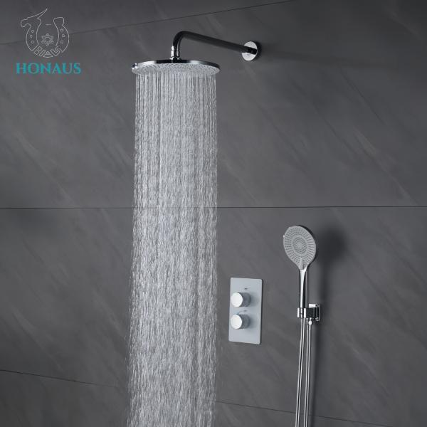 Elegant Design Concealed Valve Showers Multi Outlets Easy Installation Enlarged Overhead