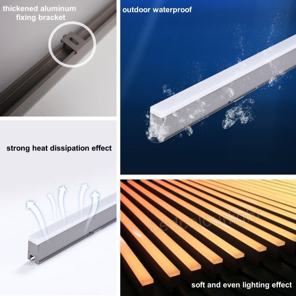IP65 Outdoor 1000x22x48mm DMX512 Programmable RGB LED Linear Lights Bar