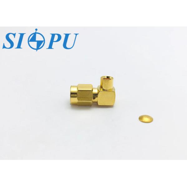 Conector coaxial de RF masculino SMA ️ Ángulo recto 90°, compatible con el cable coaxial 141-50