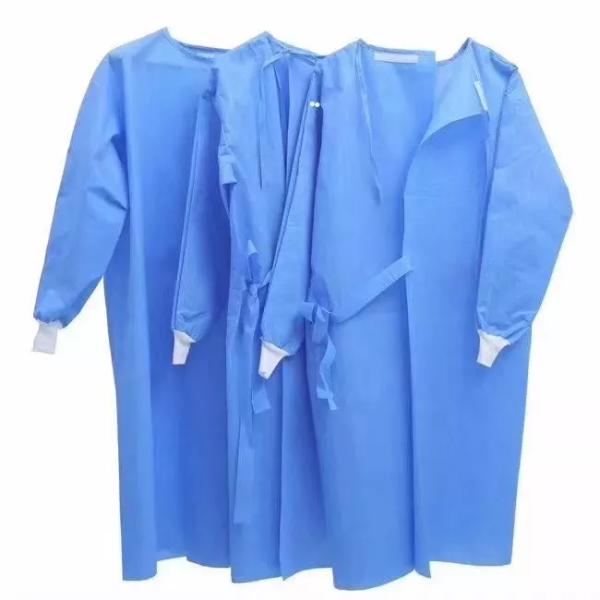 18-40gsm Medical Disposable Isolation Gown PP Spunbonded Non Woven Medical Gown