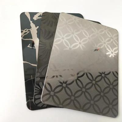 1.2mm Black 304 Rose Gold Etched Stainless Steel Sheet Mirror SS Fabrication Plate Metal
