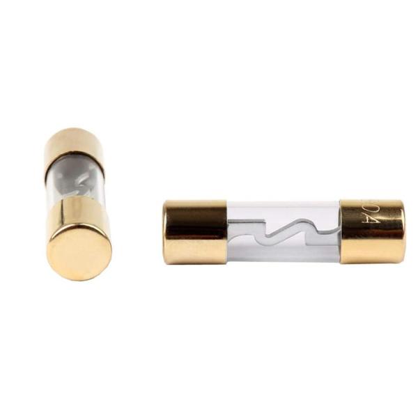 Стерео автомобиля золота 10x38mm сплавляет сплав цинка AGU взрыватель 20 Amp стеклянный