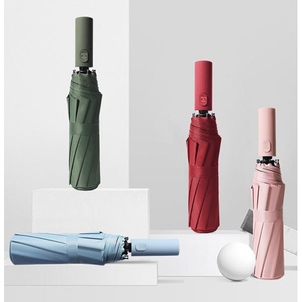 10k UV Protection Windproof Foldable Umbrella for Men and Women Pongee Panel Material