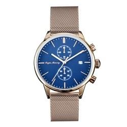 Relógio luxuoso análogo de quartzo do OEM 20mm do relógio do preto do negócio 3ATM