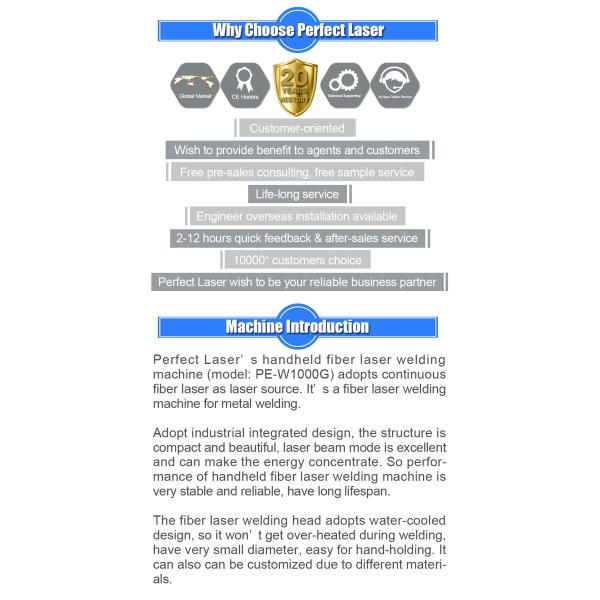 Máquina de soldadura por láser de fibra óptica portátil 1000W Soldadora por láser de fibra óptica para aluminio SS