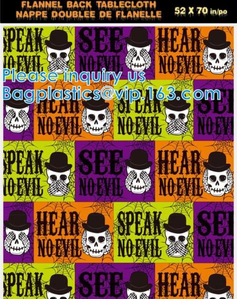 Vinyl Christmas Happy Halloween Banquet Event & Party Supplies Decoration Ployester Tablecloths Table Cover picnics