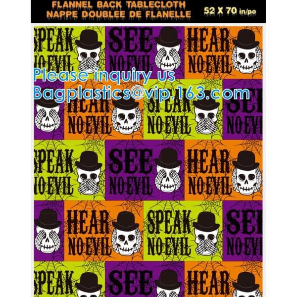 Vinyl Christmas Happy Halloween Banquet Event & Party Supplies Decoration Ployester Tablecloths Table Cover picnics