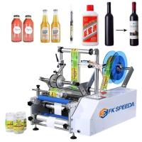 FK603 Aplicador de etiquetado de escritorio semiautomático para botellas redondas de plástico asequible