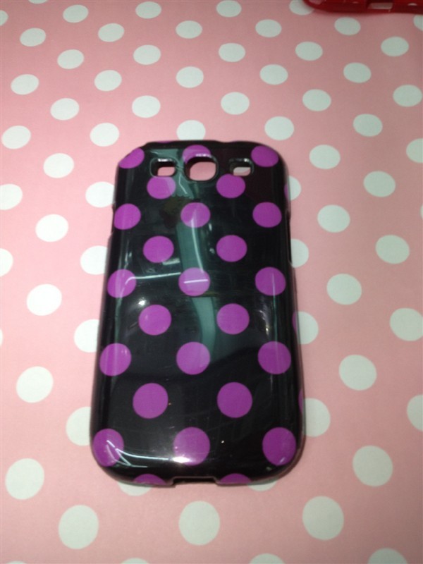 Polka Dot Cute Samsung Galaxy S3 Hard Shell Case With PU Material