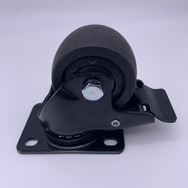 75mm Low Profile Swivel Nylon Swivel Casters With Brake For Heavy Machine