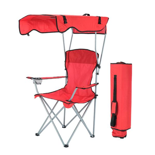 Foldable Backpack Portable Camping Beach Chair With Canopy for Outdoor Trips