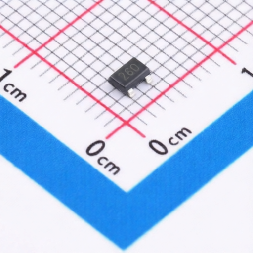 Vertical Hall effect sensor ic ALLEGRO A1260LLHLT-T with silicon chip and matte tin plated leadframes in SOT23W package