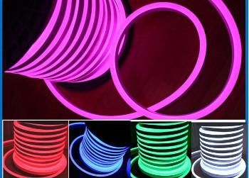 C.C. 24 diodos emissores de luz da microplaqueta da dimensão SMD5050 do néon Flex14 X 26mm do diodo emissor de luz do RGB do volt tri