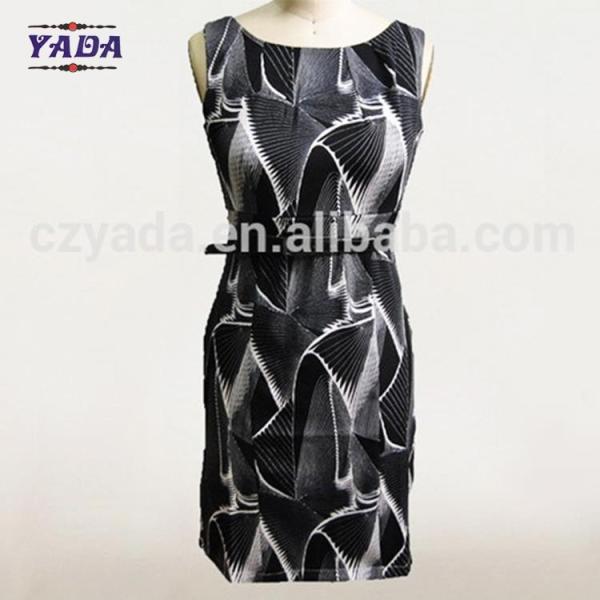Women print long fashion a line dress ladies sexy women clothing dresses lady with waist belt
