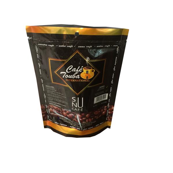Custom Printed Compostable Biodegradable Food Grade Kraft Paper Cafe Coffee Packaging Bag Zip Packing Pouch With Plastic Valve