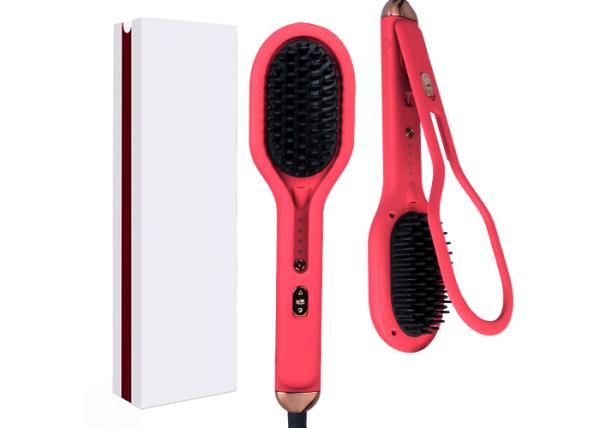 Electric Hair Straightener Brush Comb Plastic 45W For Home / Hotel