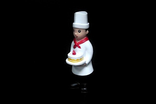 5 Inch Cake Baker Mini Vinyl Figures , Vinyl Collectible Toys White Color