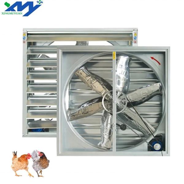 Pig Pen Using 1380mm Wall Mounted Heavy Hammer Box Exhaust Fan for Industrial Poultry Greenhouse Cooling System