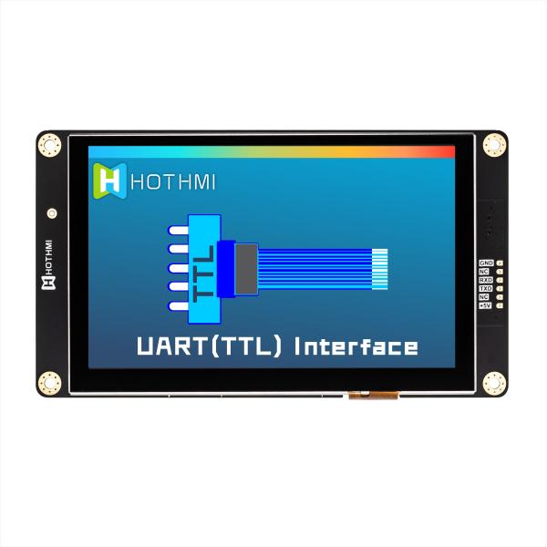5 индикаторная панель модуля экрана 800x480 UART TFT LCD дюйма умная серийная с емкостным касанием