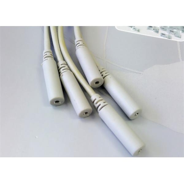 5 Leads Snap ECG Monitor Cable Leadwires , Compatible Din Style ECG Truck Cable