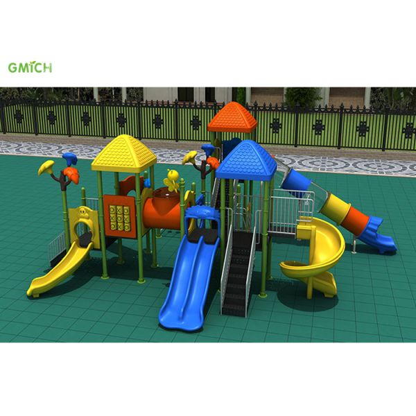 Colorful Large Plastic Play Structure For Residential Play Area