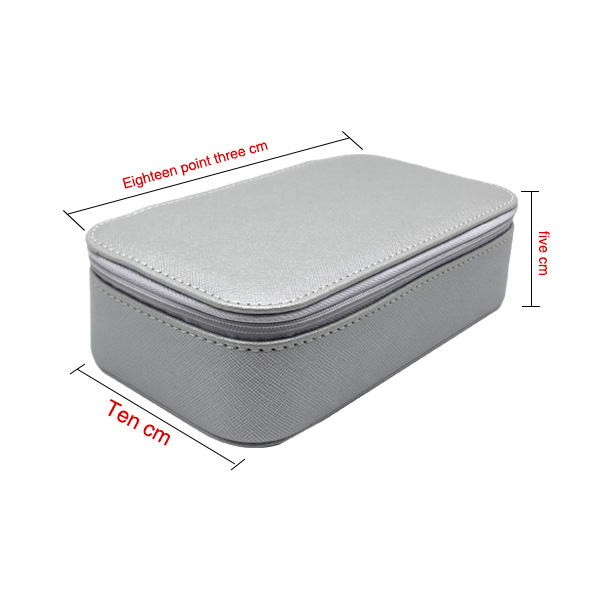 Rectangle 18*9*5cm Leather Travel Jewelry Storage Box