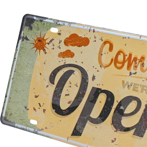 Flat Printed Plaque Name Plates Embossed Decorative Metal Wall Plaques