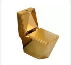Banheiro Cerâmica Ouro 1 peça Toalha montada no chão 1 peça WC