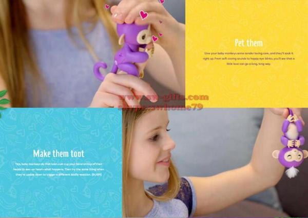 Full Function Fingerlings Interactive Baby Monkeys Toy Smart Fingers Llings Smart Induction Toys Christmas Gift Toy