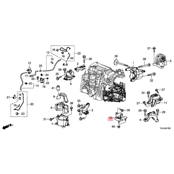 Gear Box Rubber Engine Mounts MTg Rub Assy Trans Honda Accord 2013-2015 2.4 L 50850-T2F-A11