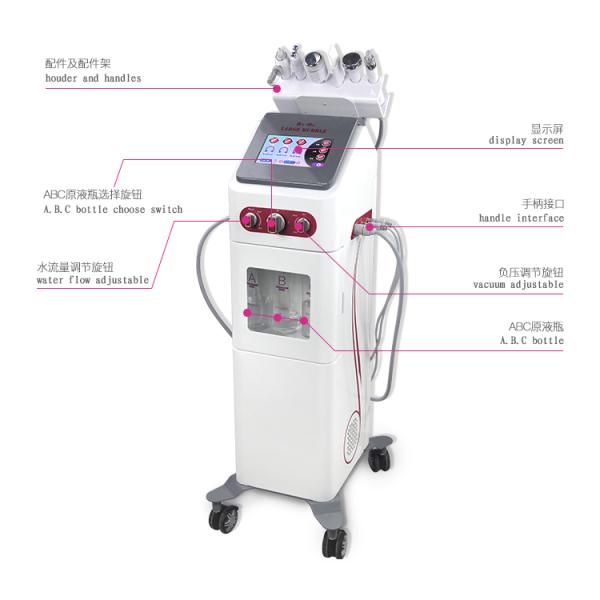 H2O2 Hydrafacial Skin Care Products , Vertical Type Hydro Facial Machine