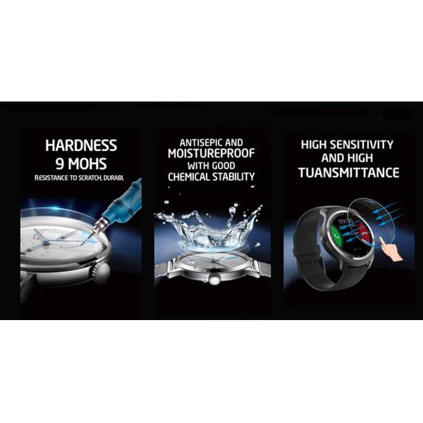 Vidro de tampa alto da safira da constante dielétrica altamente resistente à corrosão