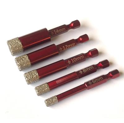 Brazing Brazed Dry Drilling Diamond Hole Saw Drill Bit With Hexagon Shank