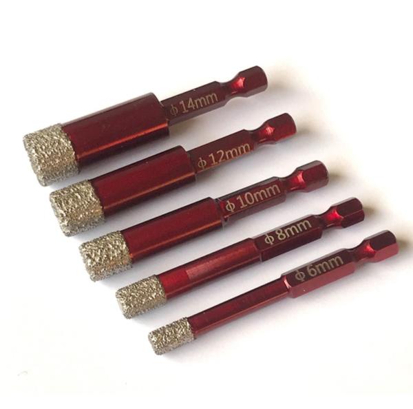Brazing Brazed Dry Drilling Diamond Hole Saw Drill Bit With Hexagon Shank