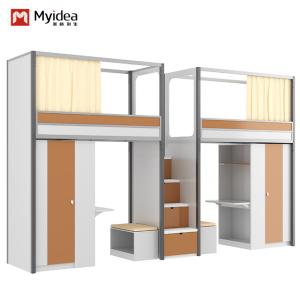 Children Modern Bedroom Furniture Bunk Bed With Stairs And Storage Layers