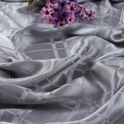 Sand Washed Jacquard 51% Rayon 49% Viscose Satin Fabric For Dress