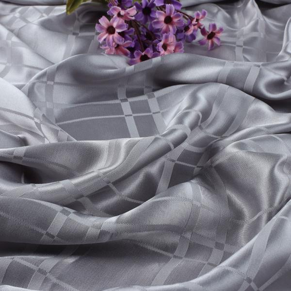 Sand Washed Jacquard 51% Rayon 49% Viscose Satin Fabric For Dress
