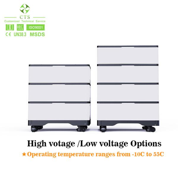 bateria de íon de lítio empilhável de lifepo4 48v 400ah 500ah 300ah 10kw 15kw para a energia do hoem storagy