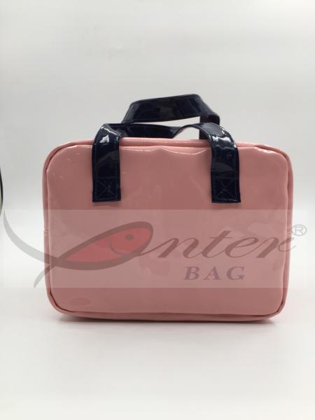 Small Pink Zipper Cooler Bags , Leak Proof Soft Sided Coolers Reusable