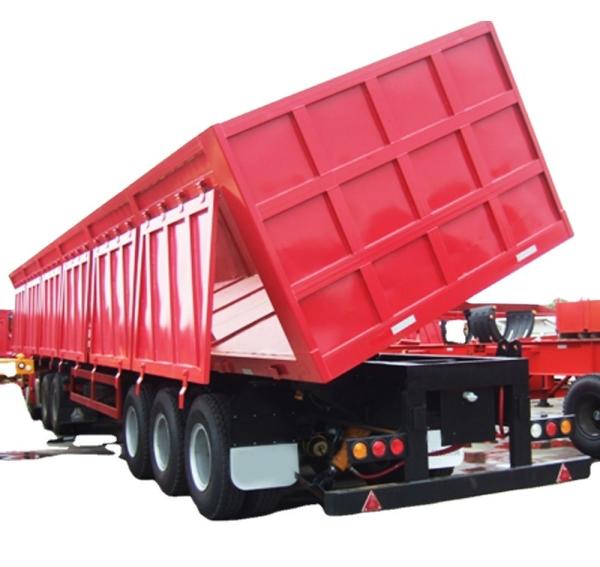 Aço 3 eixos 30 toneladas cilindro hidráulico reboque de reboque caminhão de carga semi-reboque