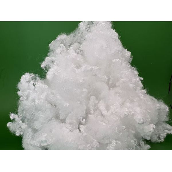 Raw White ,3D×64mm ,  Hollow Conjugated Polyester Staple Fiber For Filing Pillows , Quilts , Cushions , Quilts , Spinning .