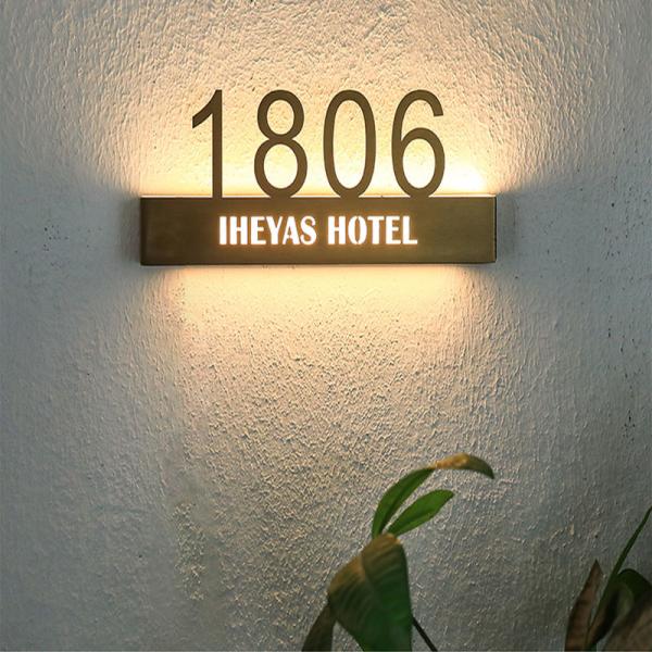 Factory Custom Creative Stainless Steel Outdoor  Indoor Light Sign Projection Mini Bottom Light Box