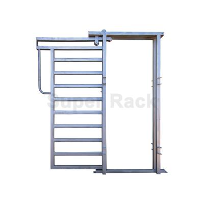 Race Bow Fence Panels Galvanized Portable Cattle Fence Panels Man Gate For Corral Farm Fence Yard
